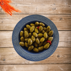 Olive Intere con Peperoncino a Rondelle - Bottega del Sud